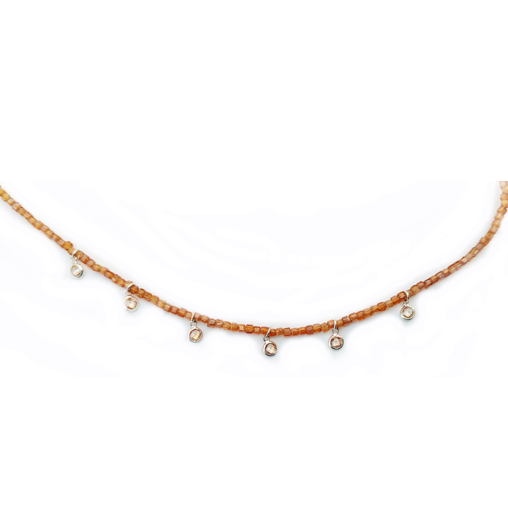 COLLAR CUBO CIRCONITA NARANJA - Imagen 3