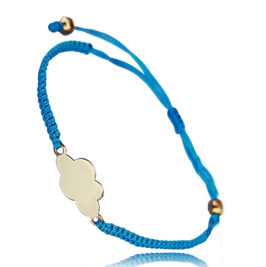 PULSERA AJUSTABLE NUBE AZUL