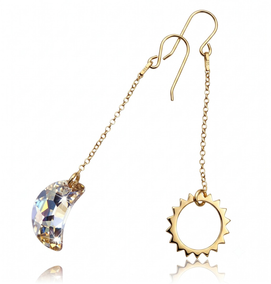 PENDIENTES SOL Y LUNA CRISTAL