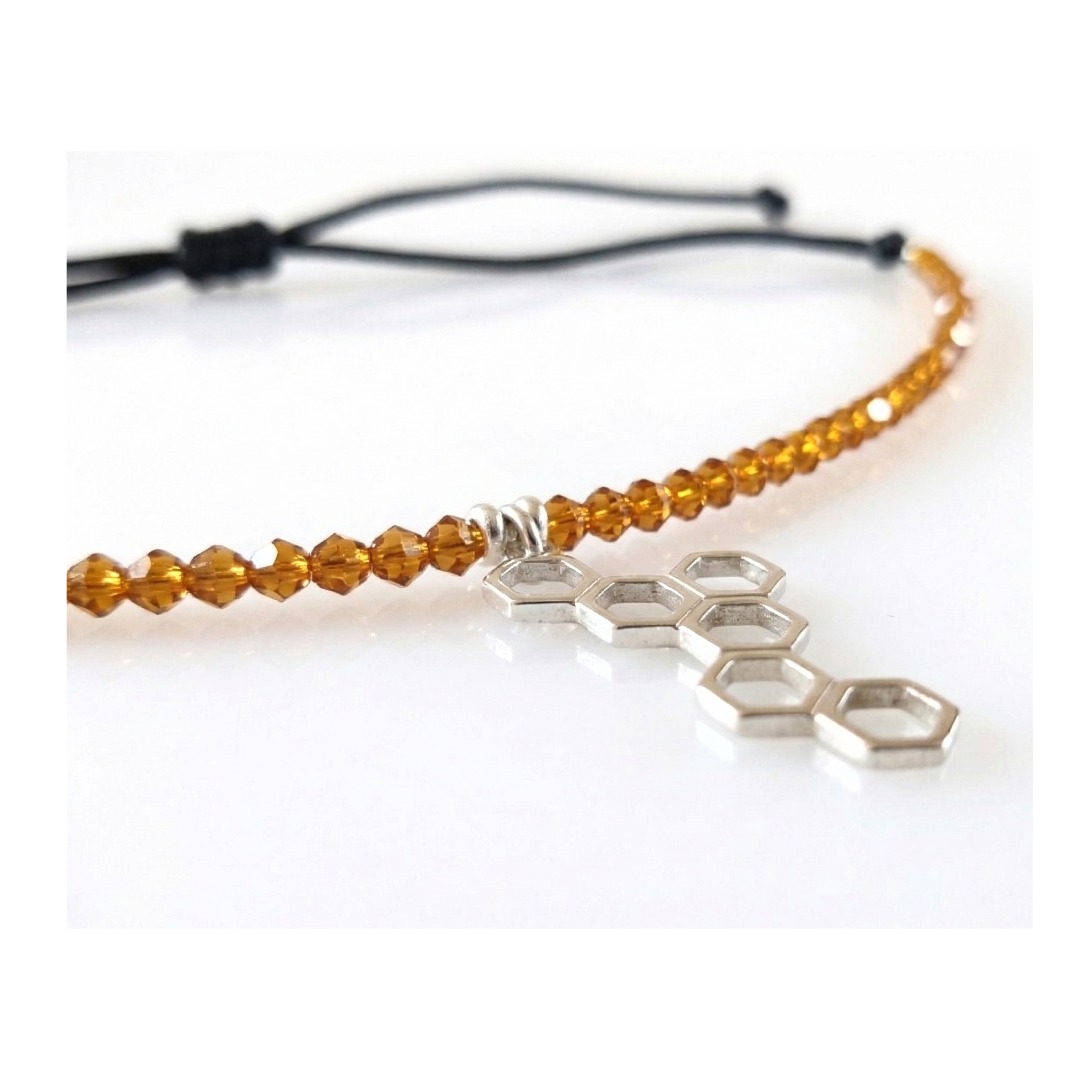 COLLAR CRISTAL AJUSTABLE CON PANAL - Imagen 3