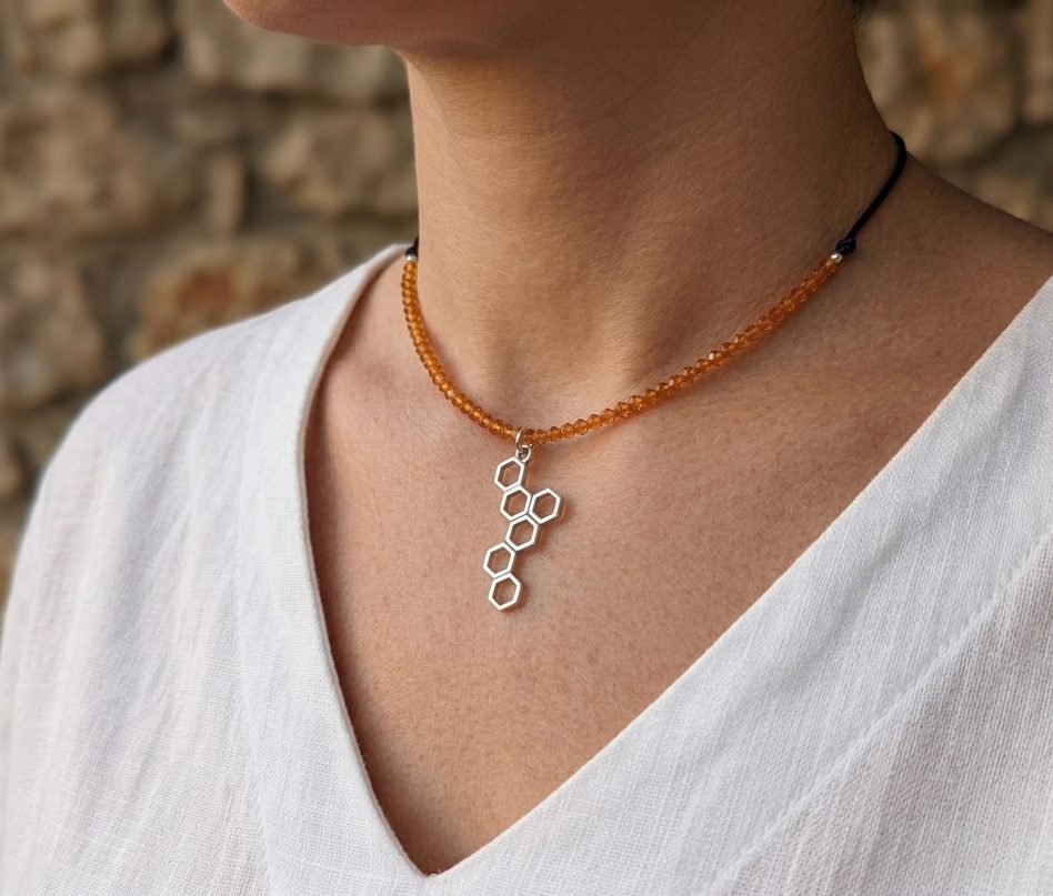 COLLAR CRISTAL AJUSTABLE CON PANAL - Imagen 2