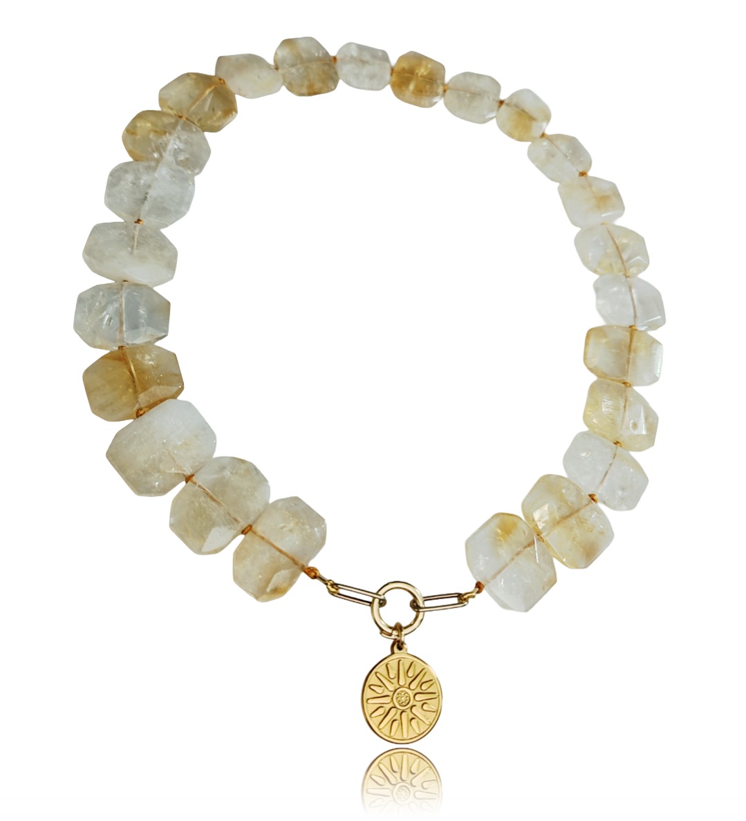 COLLAR CITRINO IRREGULAR
