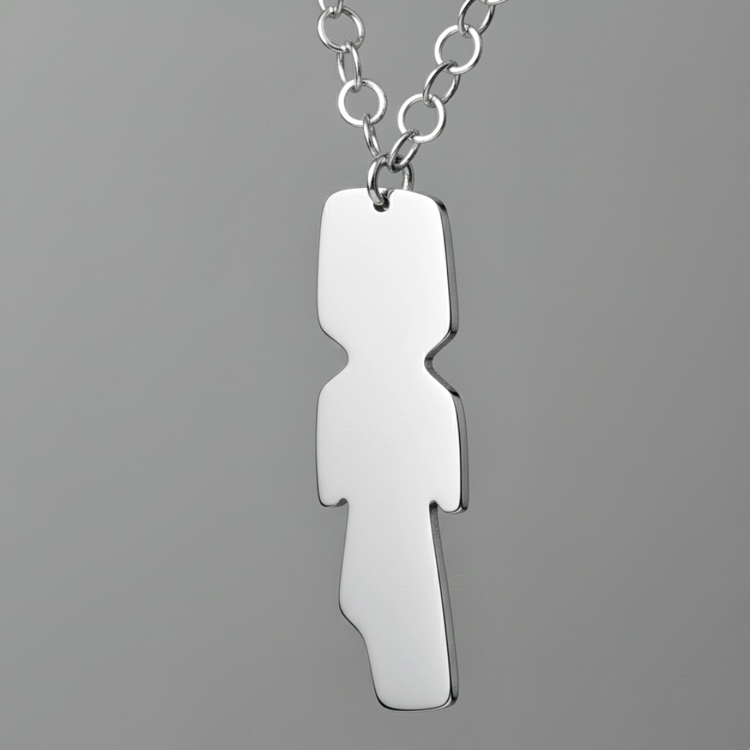 COLLAR LARGO TÍJOLA PLATA - Imagen 3
