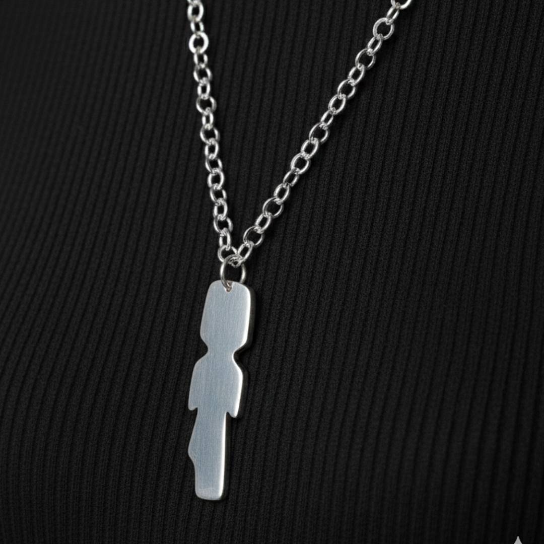 COLLAR LARGO TÍJOLA PLATA - Imagen 4
