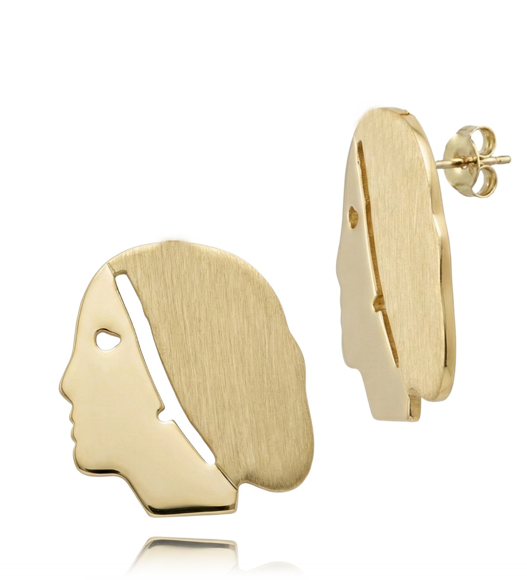 PENDIENTES ALMANZORA CORTOS DORADOS