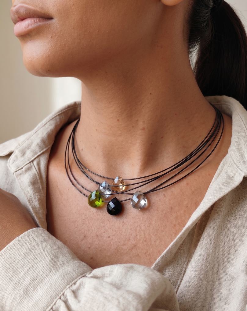 COLLAR BRIOLETTE CRISTAL AUSTRÍACO COLORES - Imagen 2