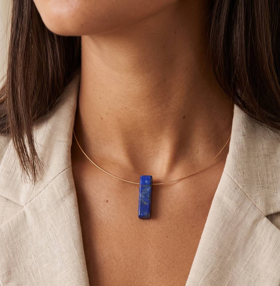 COLLAR LAPISLÁZULI MINIMALISTA - Imagen 2
